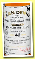 Ben Nevis 42 yo 1969/2012 (47.8%, Clan Denny for The Whisky Fair, refill hogshead, ref #DL8148)